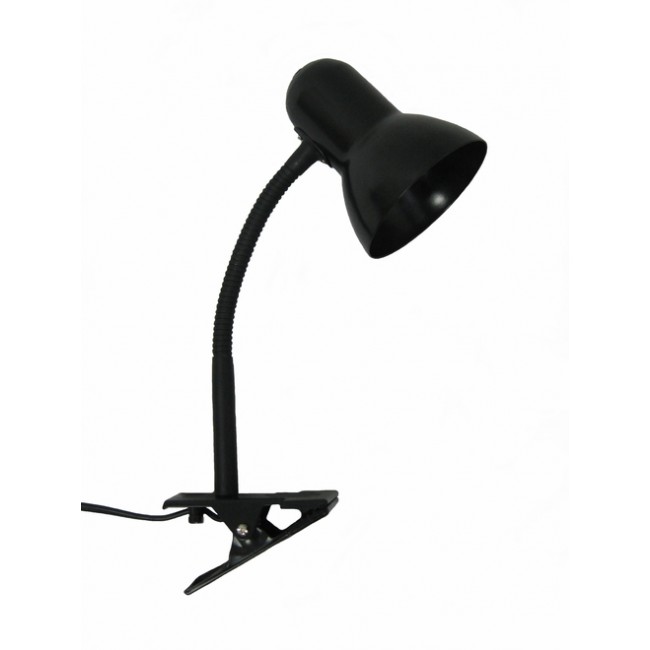 Clip on black desk lamp